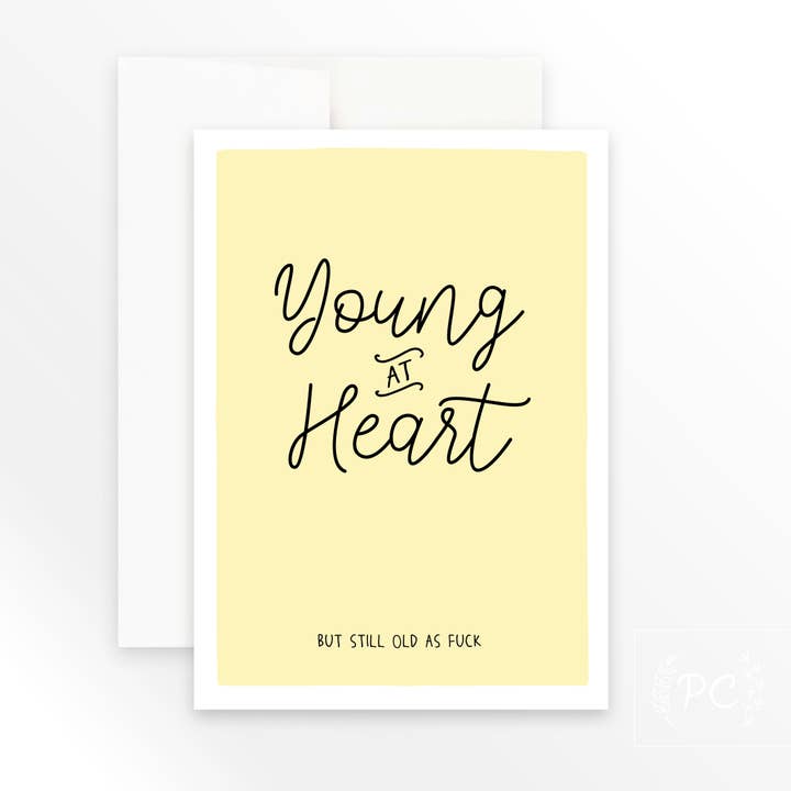 Young at Heart | tarjeta de felicitación para venta al por mayor de Prairie Chick Prints