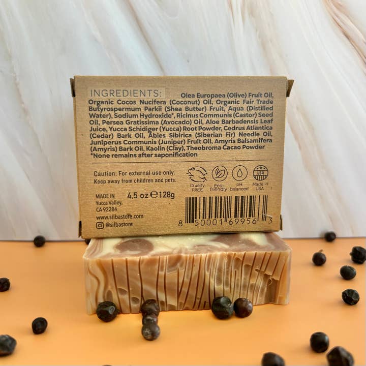 SILBA - Wholesale Bar Soap - Mountain Man - earthy smokey, with aloe vera