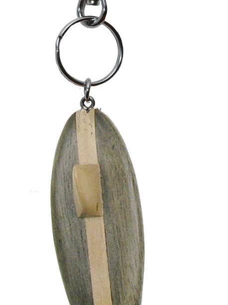 Nyckelring i trä med gravyr av surfbräda för honom för wholesale av Dolfi