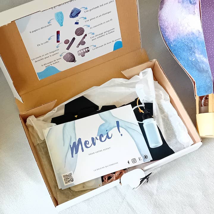 La baleine qui embosse - Wholesale DIY Craft Kit - DIY Luminous Paper Hot Air Balloon Kit4