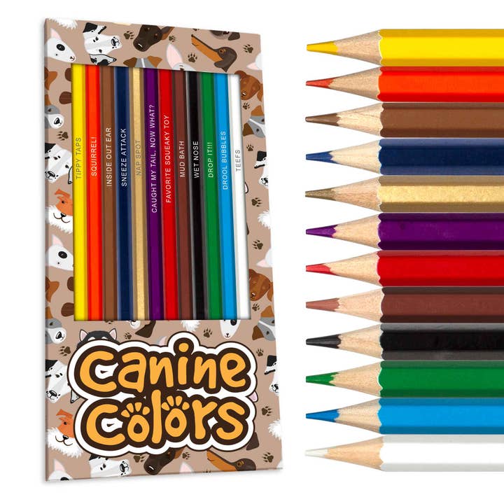 Pop Colors Colored Pencils and Coloring Sheets – wholesale Painting/drawing – Canine Colors Colored Pencil Set for Dog Lovers