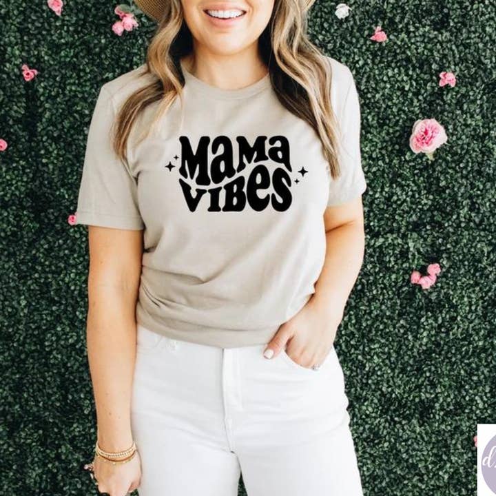 Camiseta Mama Vibes, camisa para mamá, regalo para mamá, día de la madre para venta al por mayor de D2JCrafts