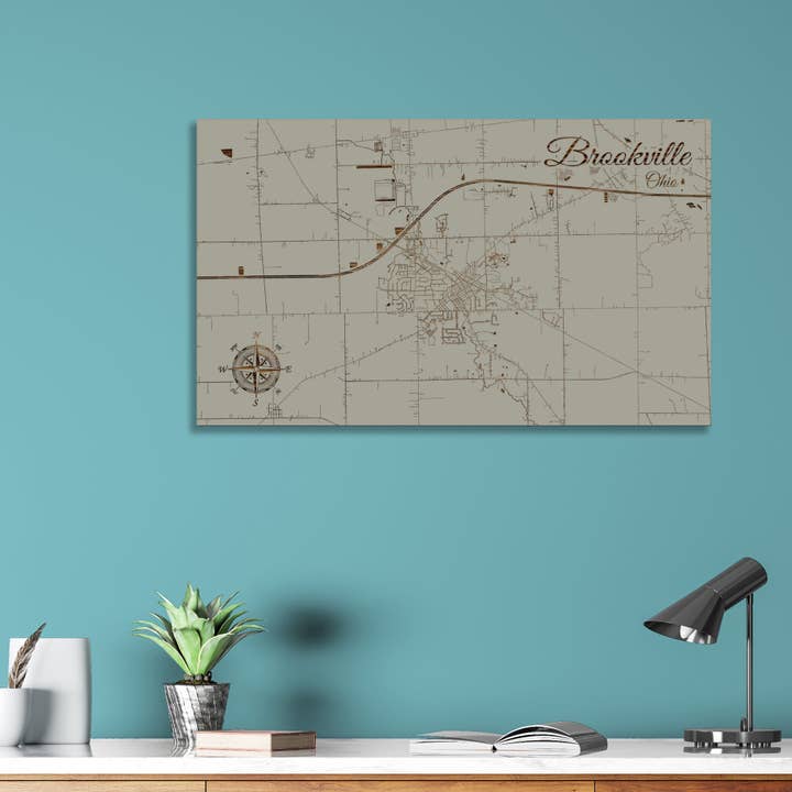 Ohio: Mapa callejero de Brookville para venta al por mayor de Fire & Pine