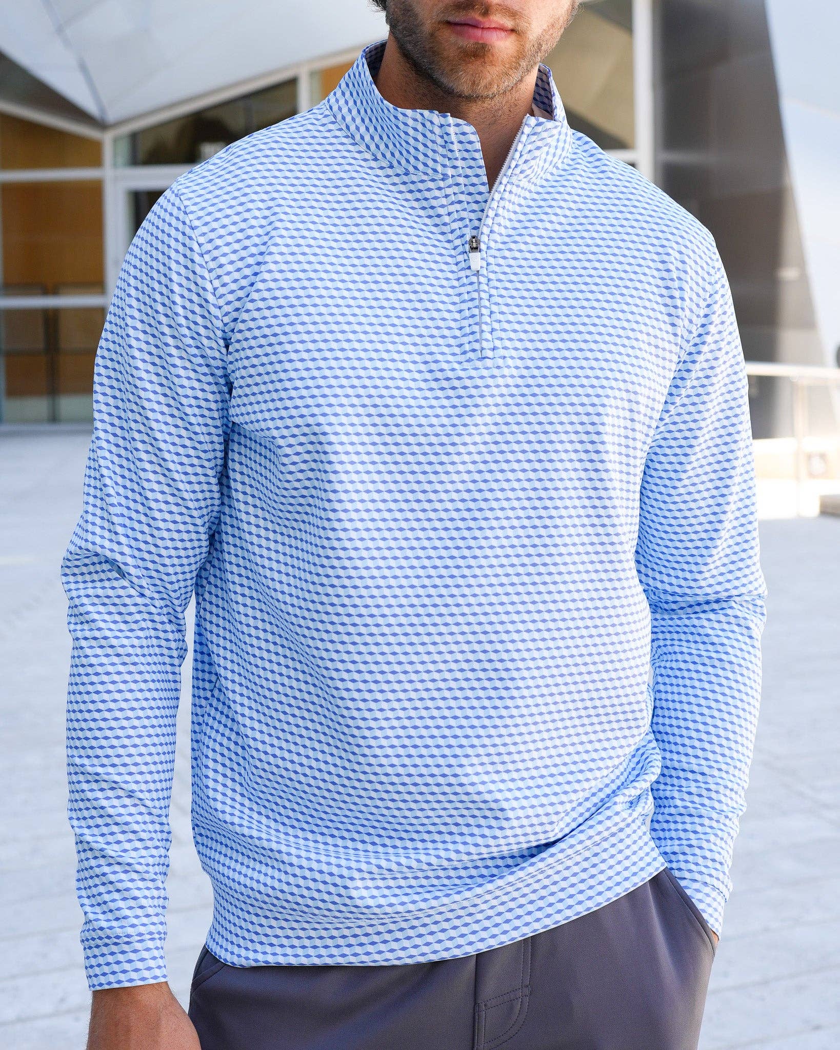 USA Palm - Wholesale Sweatshirt - Unisex - Cloud 1/4 Zip56