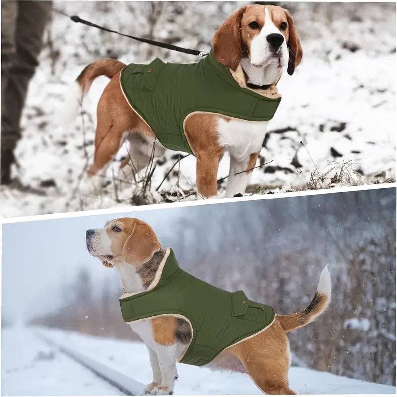 The Dapper Dog Club - Wholesale Pet Coat - Dog - Luxury Recycled Polyester Waterproof Dog Coat - Army Green2