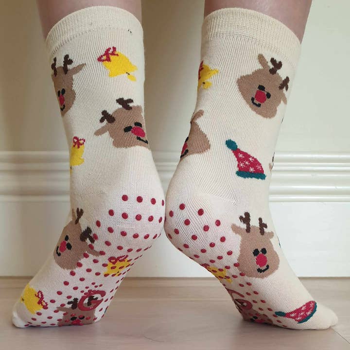 Gripperz Socks - Wholesale Socks - Women's - Christmas Grip Socks