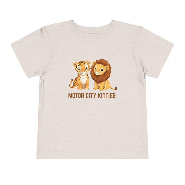 Motor City Kitties Toddler T-Shirt – 100% Cotton Detroit Lions & Tigers Fan Shirt for Kids for wholesale by Up North Attitude