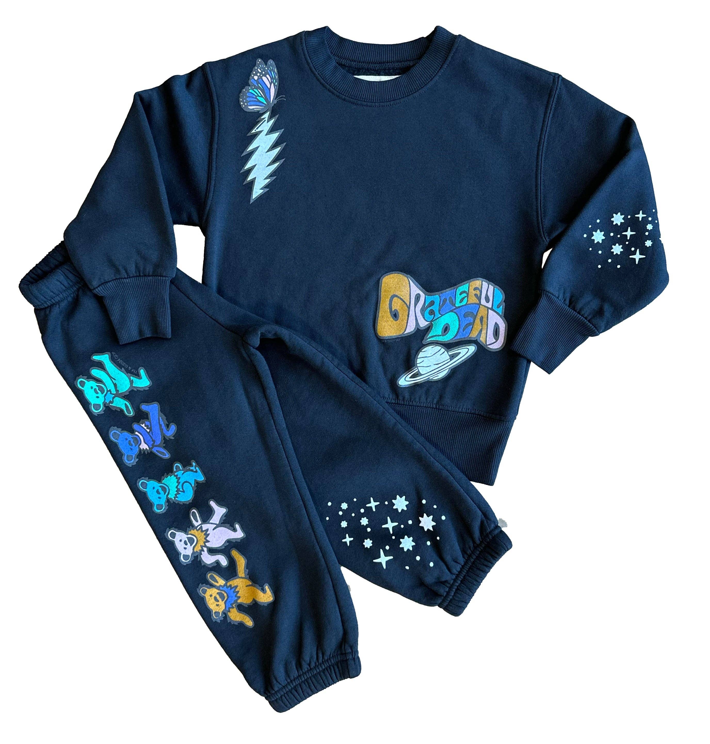 Rowdy Sprout - Wholesale Graphic Sweatshirt - Women's - Grateful Dead Moons Black Crewneck2