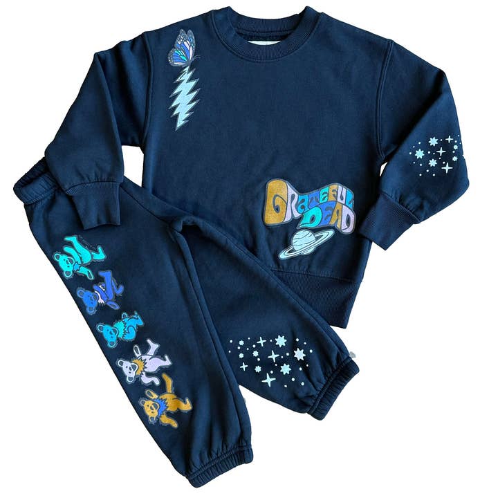 Rowdy Sprout - Wholesale Graphic Sweatshirt - Women's - Grateful Dead Moons Black Crewneck2