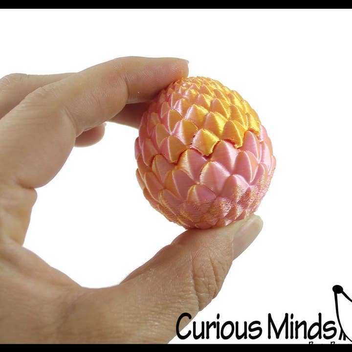 Curious Minds Toys - Wholesale Fidget Toy - Kids - 1 3D Printed Baby Dragon in Egg Fidget Toy - Unique Sensory 3