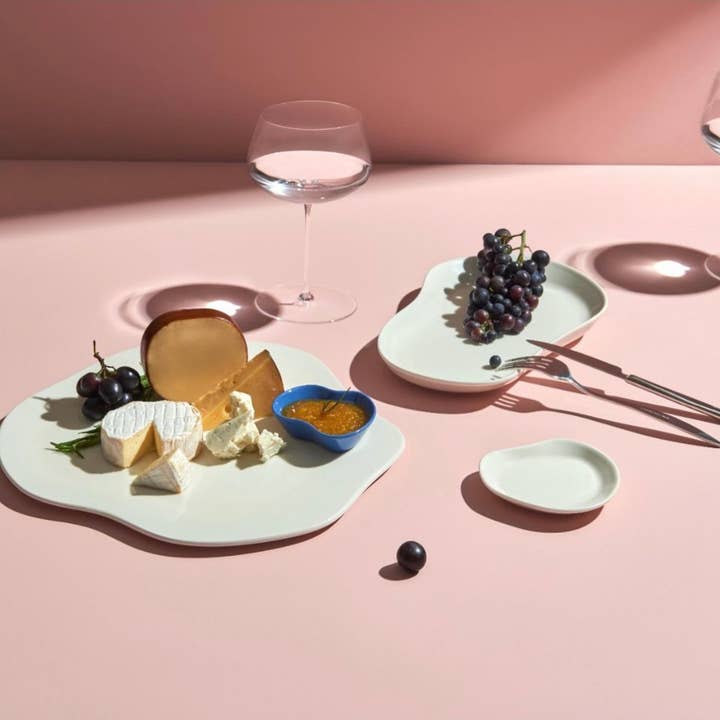 Mita Kitchenware - Wholesale Dinner plate - Skallop 35cm Cheese Platter- Cream5