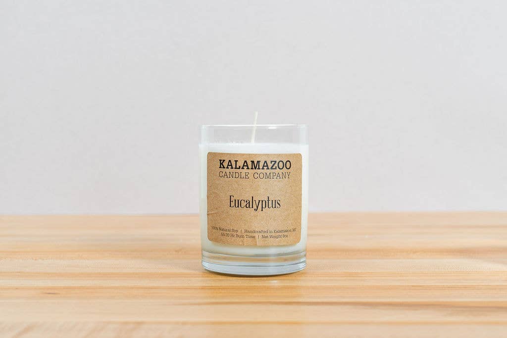 Kalamazoo Candle Company - Vente Bougie en bocal - Bougie en soja à l'eucalyptus 10oz - Coulée à la main au Michigan2