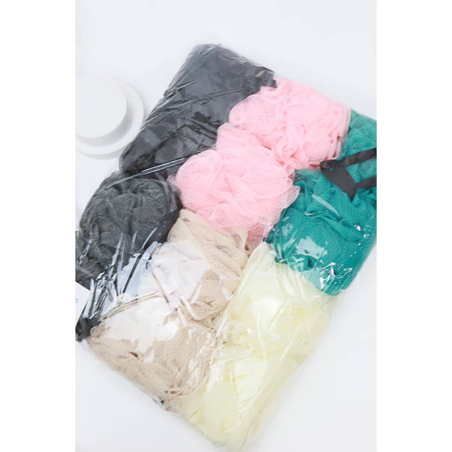 MIX COLOR Mesh Shower  Ball for wholesale on Faire7
