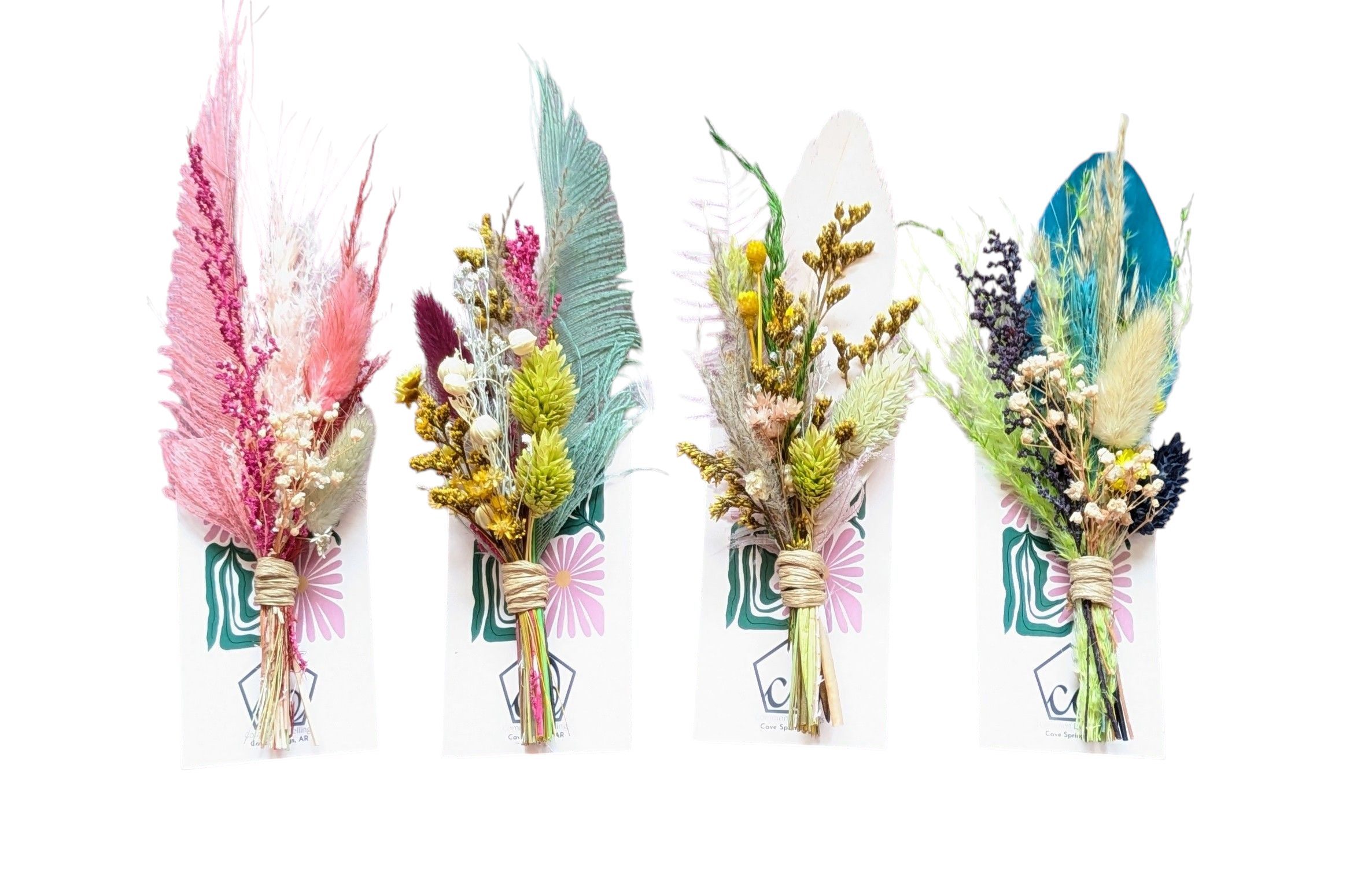 BrimBuds – Großhandel Hutzubehör – Damen – Hutnadeln mit Blumen und Federn - Nur kräftige Farben6