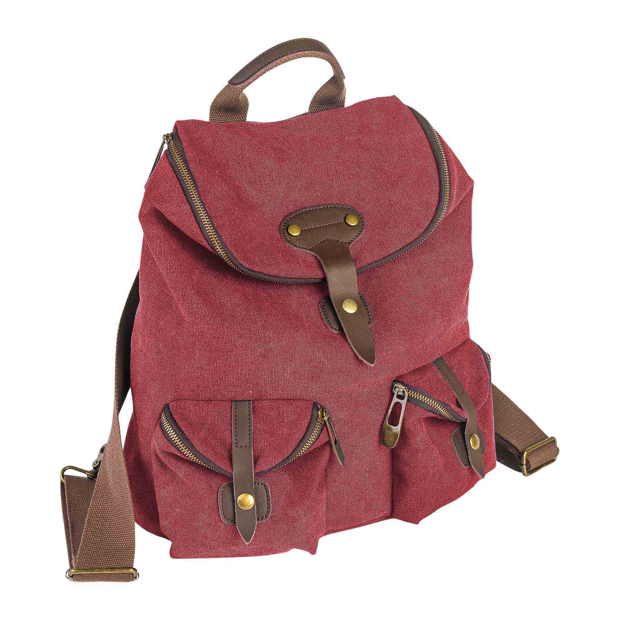 ZEDE PARIS - Wholesale Backpack - Women's - SAINT-PAUL - Canvas and leather backpack98