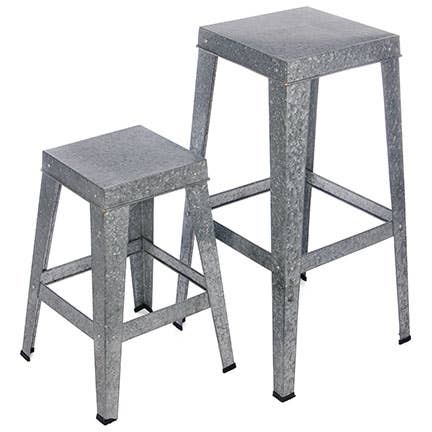 S/2 SQ METAL STOOLS for wholesale by Willow Group