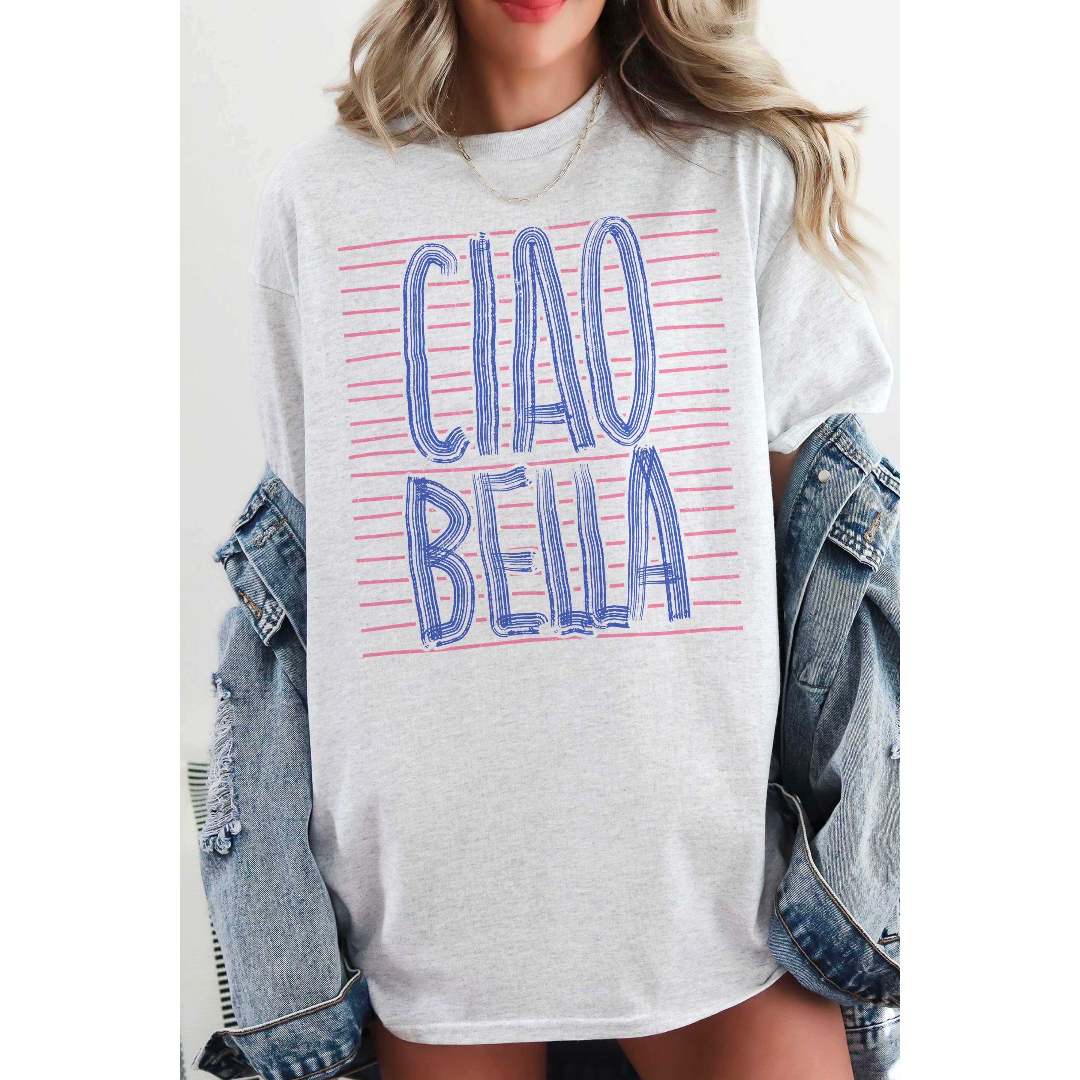 A. BLUSH CO – wholesale T-shirt med logga - Dam – CIAO BELLA Oversized Graphic T-shirt0