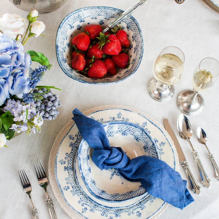 Arte Italica & Crown Linen Designs - Wholesale Serve Bowl - Burano Small Serving Bowl2