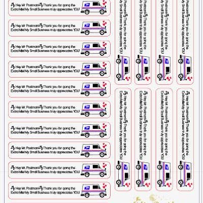 The Golden Dandelion - Wholesale Sticker - 20ct Hey Mr Postman USPS Thank You Stickers, 3.75"x.75"1