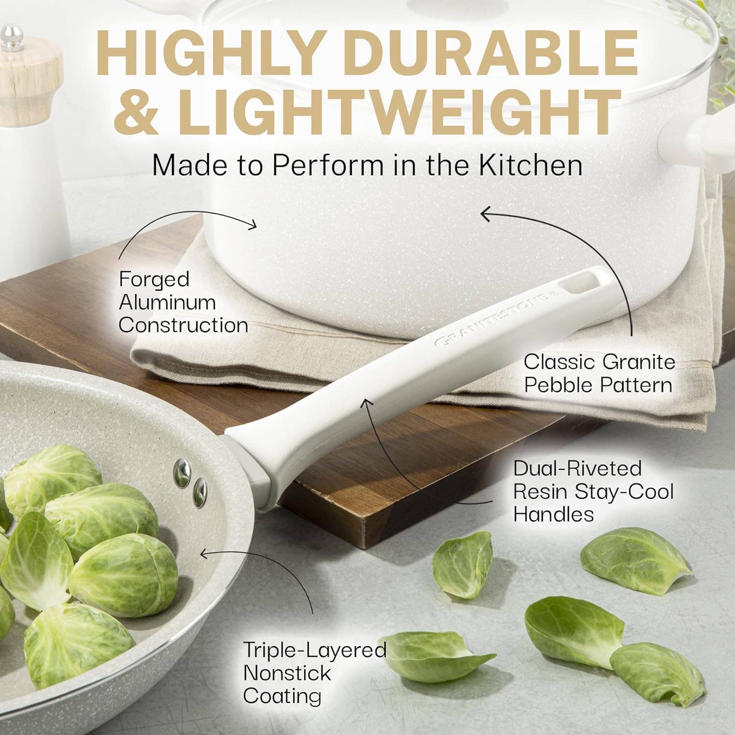 Gotham Steel/Granitestone - Wholesale Cooking Pot - Granitestone Diamond Desert Collection 4 QT Saute Pan3