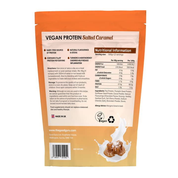 The Good Guru - Wholesale Protein/superfood powder - Vegan Protein Powder Salted Caramel1