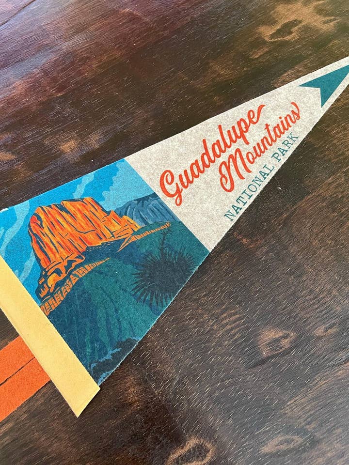 Guadeloupe Mountains National Park Pennant for wholesale by M.A.D. Spirit