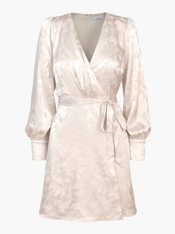 Vestido Pauline Jacquard Faux Wrap por atacado de Greylin