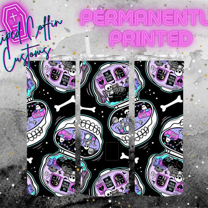 Skelly Lomme Tumbler for engroshandel hos Striped Coffin Customs