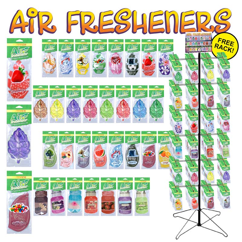 Deluxe Import Trading - Wholesale Air Freshener - 480pc Air fresheners 32 styles with display0