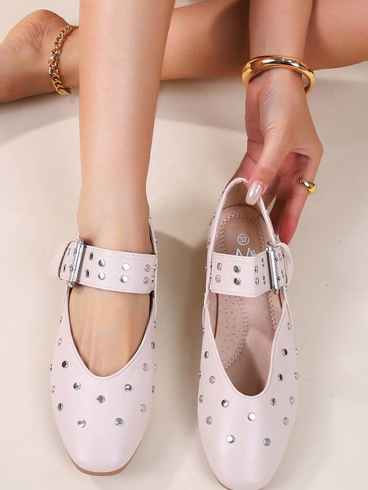 BELLICY / Cink-me - Wholesale Flats – Women’s - Ballet flats with square adjustable buckle strap in, PS888-183