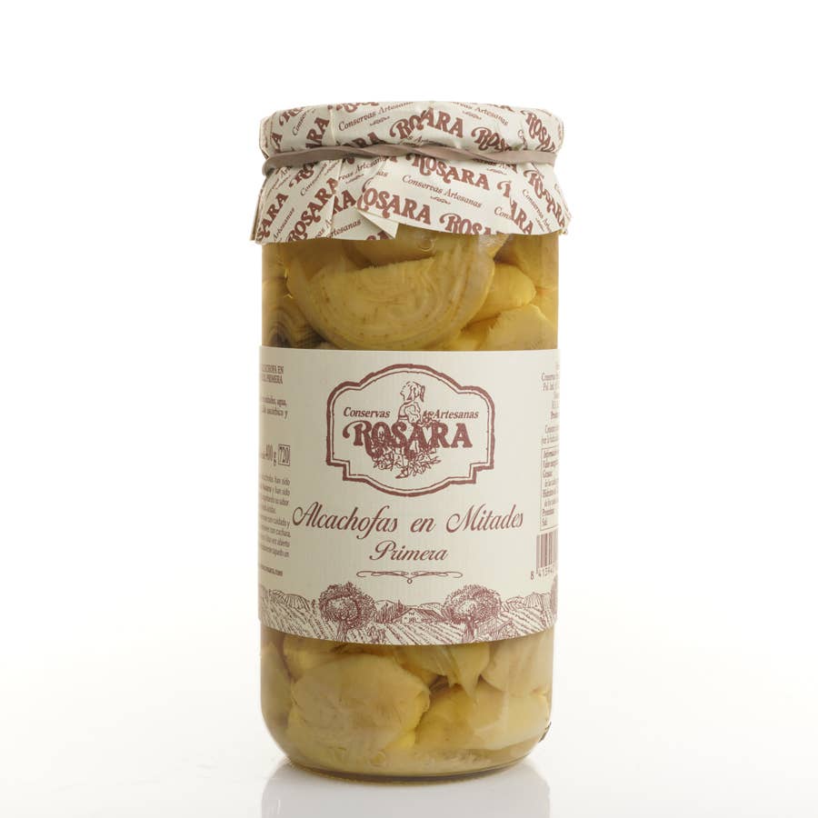 Conservas Rosara - Wholesale Pickled Vegetables - ARTICHOKE HALVES JAR 720 ml.2