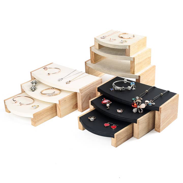 Zakka - Wholesale Jewelry Stand & Display - Set of 3 Premium Quality Jewelry Riser Stands Display