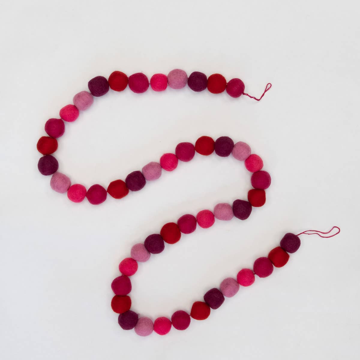 The Winding Road - Wholesale Bunting/Garland - Garland - Valentine Hot Pink Felt Balls2