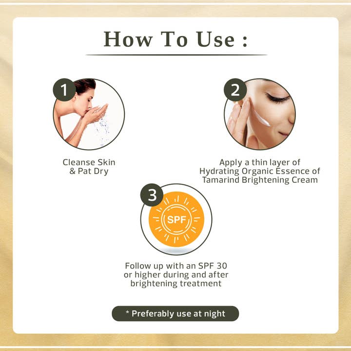 Mitchell Brands - Wholesale Facial Moisturizer - Organic Extract of Tamarind Brightening Cream Tube - 50g / 15