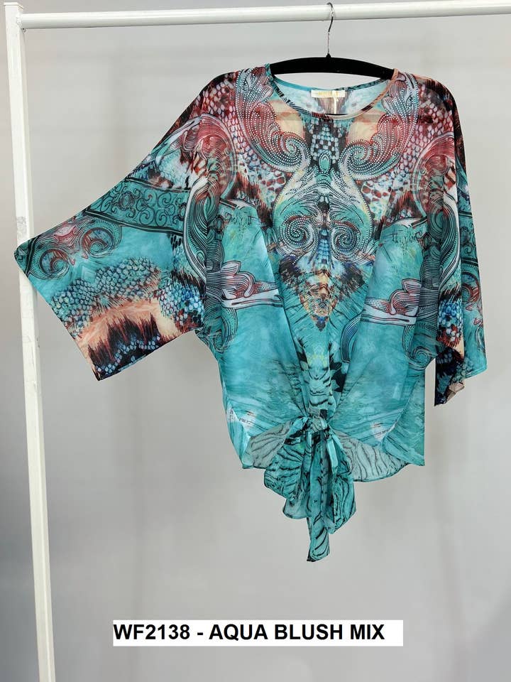 Tie Front Detail Chiffon Top for wholesale by Malissa J/ Watch-Out UK Ltd