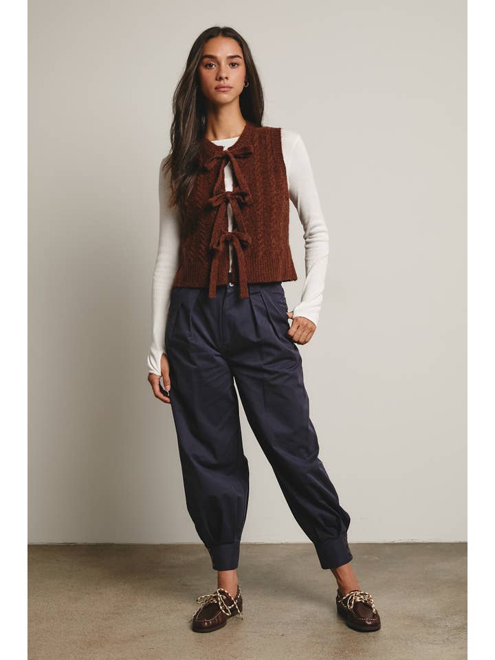 Forte - Vendita all'ingrosso Pantalone - Donna - Pantaloni affusolati con polsino plissettato FP000226