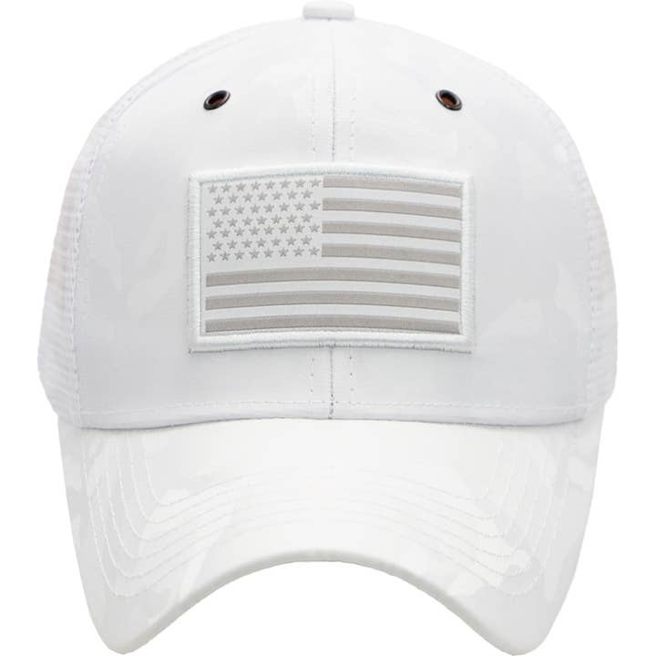 Cap Zone - Wholesale Trucker Hat - Unisex - American Flag Camo Mesh Trucker Hat13