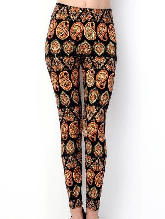 KIDS F655 KIDS PAISLEY PATTERN PRINT KIDS LEGGINGS for wholesale by MIO WHOLESALE