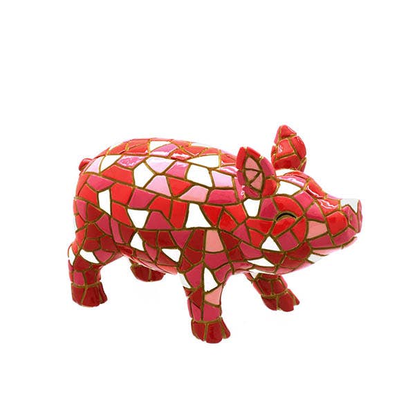 JUMI - Wholesale Decorative Figurine - Realistic Small Pig Mosaic Figure0
