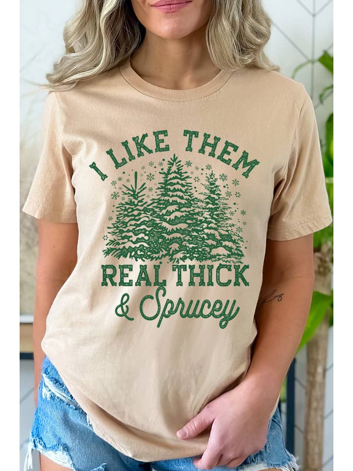BouTeeQue Closet – wholesale Screen printed t-shirt – Women′s – BT1198 T Real Thick an sprucey Christmas5