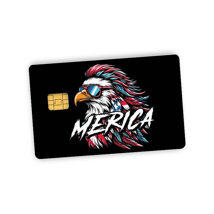 Shield Republic - Wholesale Phone & Laptop Stickers - Merica Mullet Eagle Credit Card Skin Decal