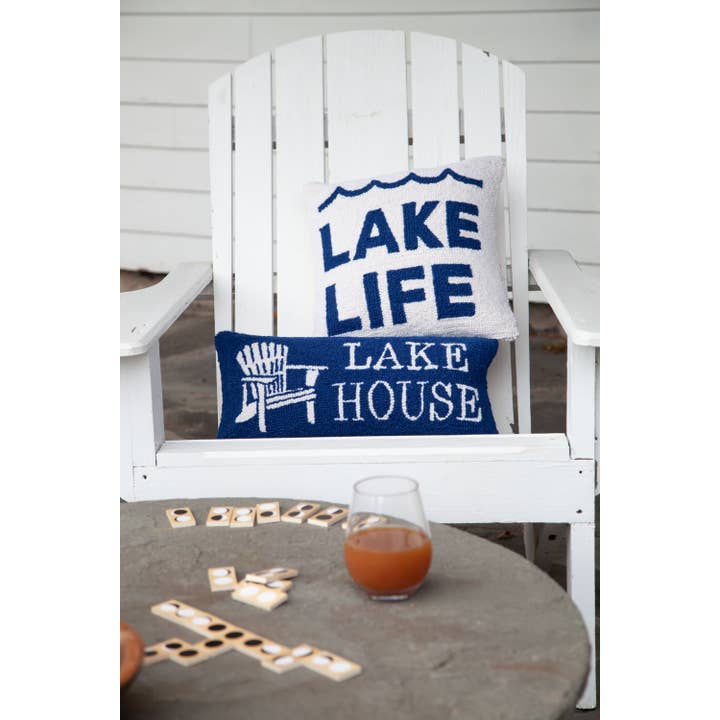 Peking Handicraft - Wholesale Throw/Decorative Pillow - Lake Life Hook Pillow
