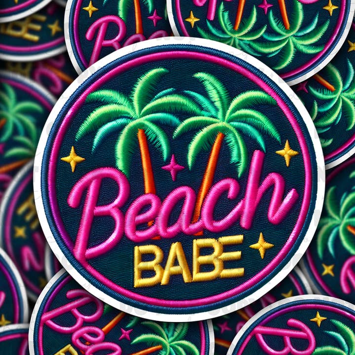 DC 984 Beach Babe Die cut sticker for wholesale by It's Transfer Time