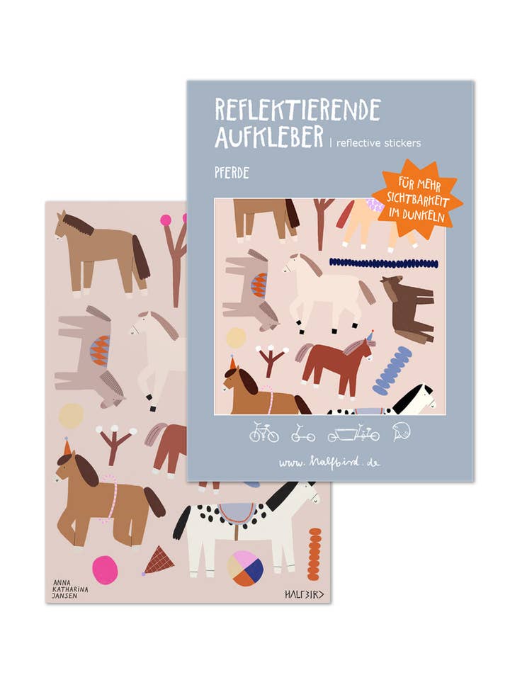 SET reflecterende stickers 'paarden' voor wholesale door Halfbird