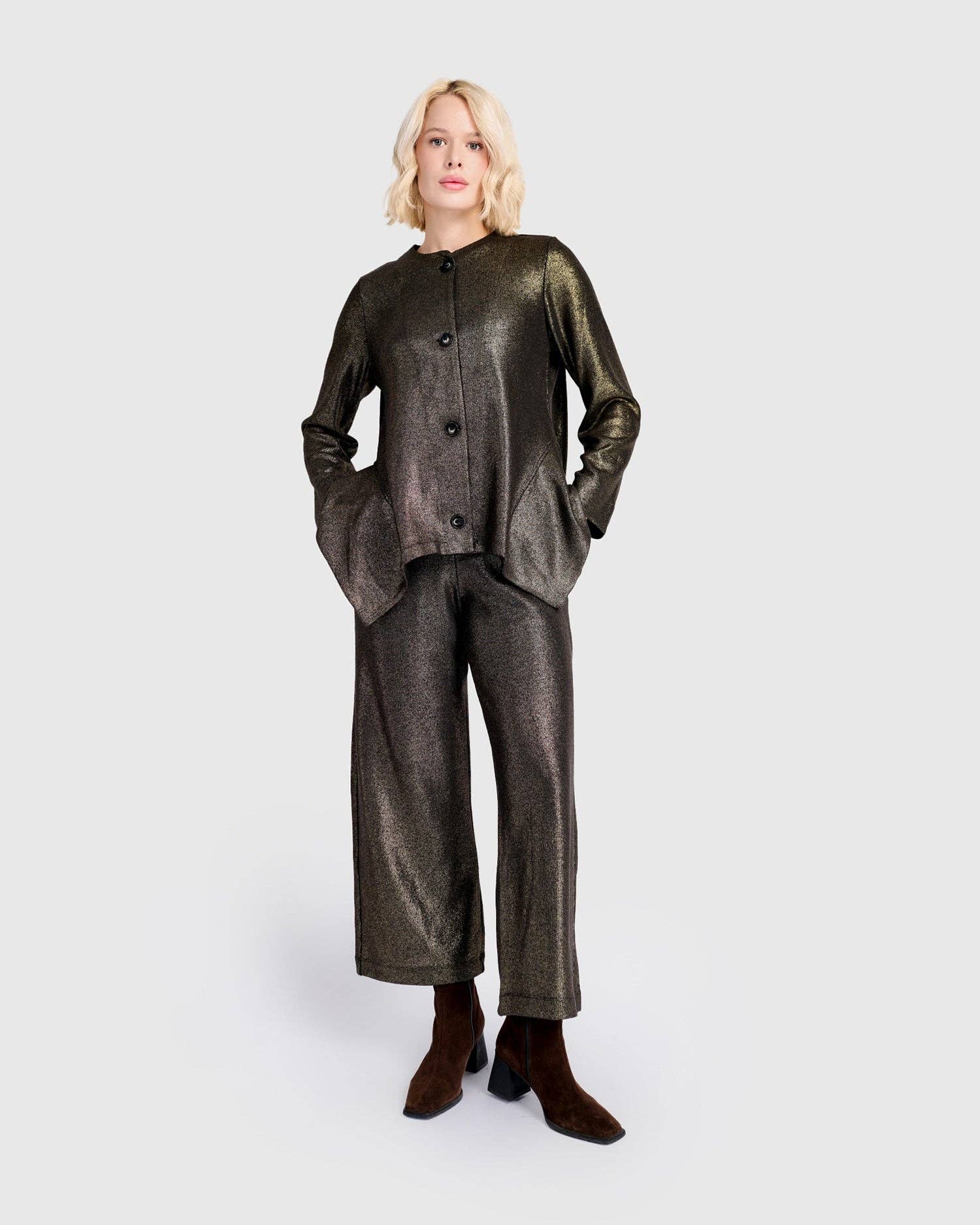 Hot Stuff Flounce Jacket, Gold for wholesale on Faire5