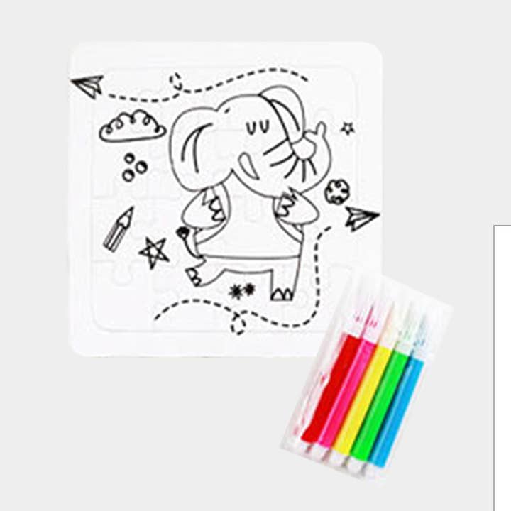 12 juegos de 3 - Conjuntos de bolígrafos de rompecabezas para colorear de animales adorables para venta al por mayor de Sensibling Corp.