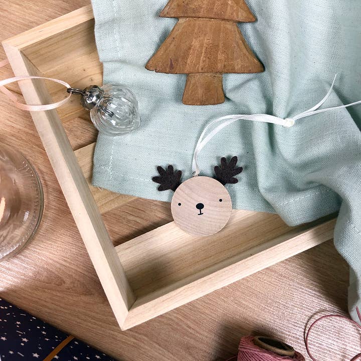 Clara and Macy - Venta al por mayor Adornos - Decoración para árbol de Navidad, diseño de reno2