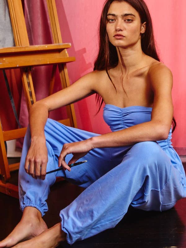 BUCKETLIST INC – wholesale Jumpsuit – Women's – R5290 Strapless Ruched Drop Crotch Jogger Jumpsuit8