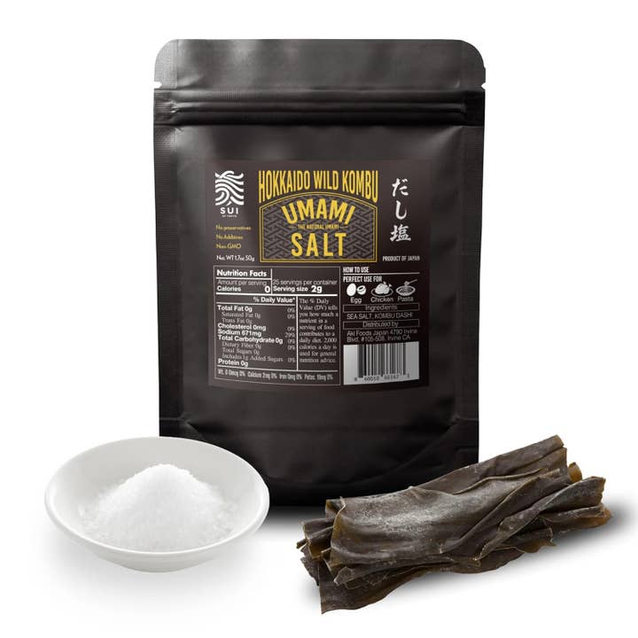 SUI af Tokyo Hokkaido Vild Kombu Umami Salt 48g for engroshandel hos Aki Foods Japan