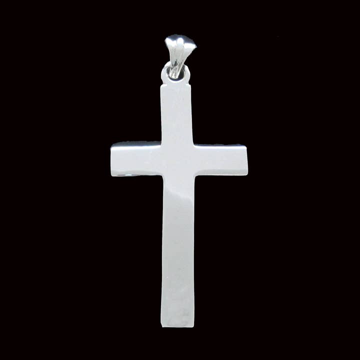 Extra großer Kreuzanhänger aus Sterlingsilber für den Großhandel von Zeppo Merchandisers Inc